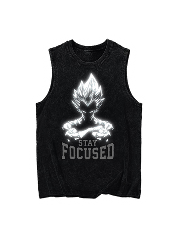 Vegeta Focus Reflective Tank Top