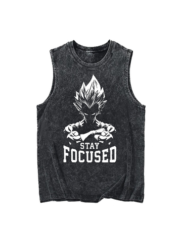 Vegeta Focus Reflective Tank Top